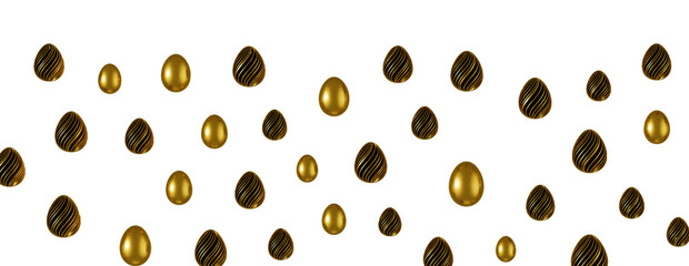 Golden easter eggs and specks, flecks - 750807071