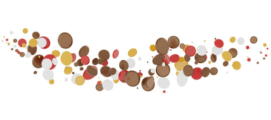 confetti png. Gold confetti falls from the sky.