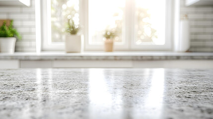 Closeup of marble floor in modern living room, blurred background.
