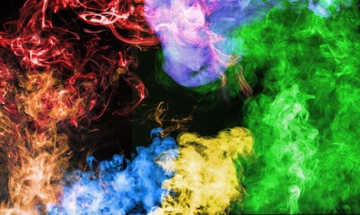 Colorful Smoke abstract Background various colors