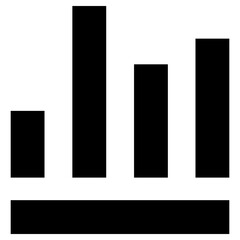 chart icon, simple vector design