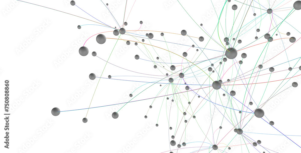 Aufkleber Abstract network of physical devices on the Internet using a network connection