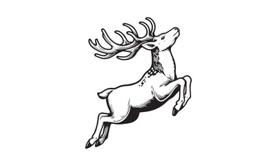 Deer design logo, art, design, concept, art logo 