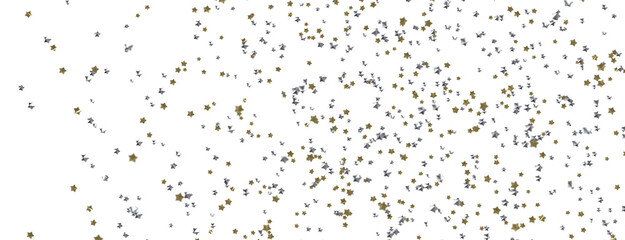 Astral Downpour: 3D Illustration Brings a Shower of Gold Stars