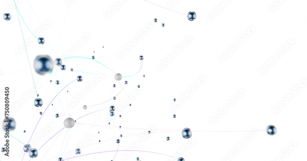 Aufkleber 3d network technology in future