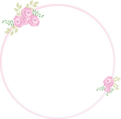 coquette Pink Flower Frame
