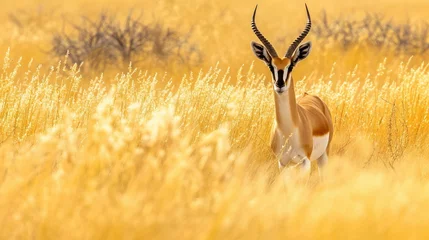 Fotobehang Roe deer in the grass © Mairaj