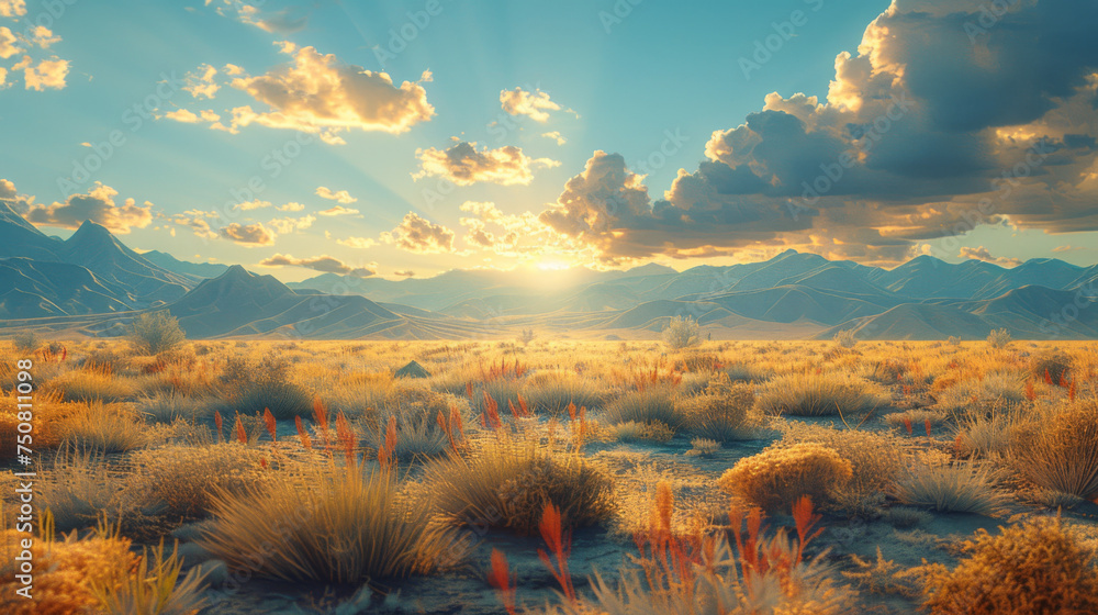 Poster arizona desert landscape.