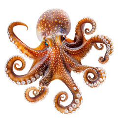 Photo of octopus isolated on transparent background