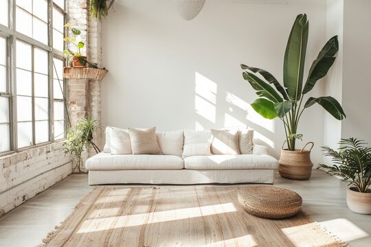 Create images that embody the minimalist lifestyle focusing on decluttered spaces and simple living