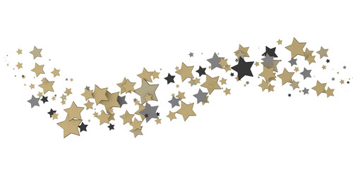 XMAS Stars - Festive christmas card. Isolated illustration white background. -
