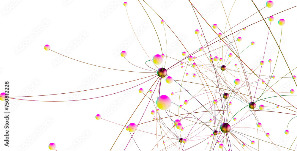 Aufkleber Concept of AI technology, Motion of digital data flow.