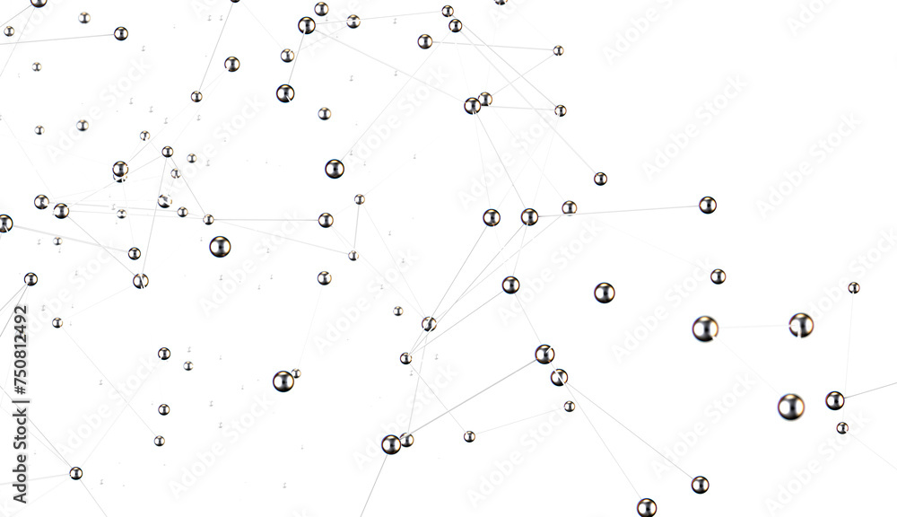 Aufkleber the structure of the network connection of points and lines. data technology.