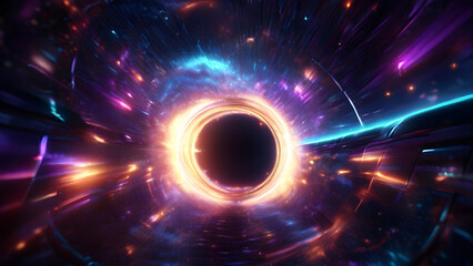 Obraz premium background with glowing circles