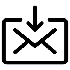 mailbox icon, simple vector design