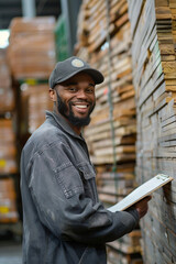 warehouseman in the wood industry, wood industry worker