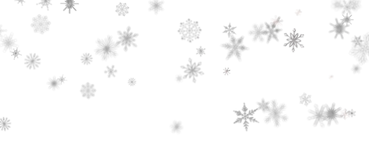 Fotobehang Snowflake Blizzard: Brilliant 3D Illustration Showcasing Descending Holiday Snowflakes © vegefox.com