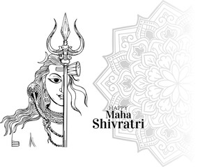 Happy Maha Shivratri traditional Indian festival celebration background