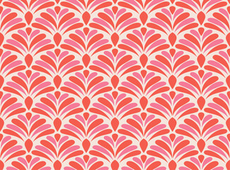 Elegant Damask Floral Vector Seamless Pattern. Decorative Flower Illustration. Abstract Art Deco Background. © daniela