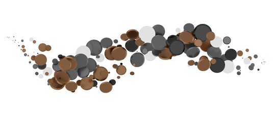 Shimmering Bliss: Mesmeric 3D Illustration Depicting Glistening gold Confetti