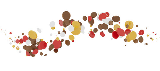 confetti png. Gold confetti falls from the sky.