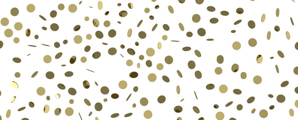 Sprinkle of Success: Spectacular 3D Illustration Showcasing Cascading Gold Confetti