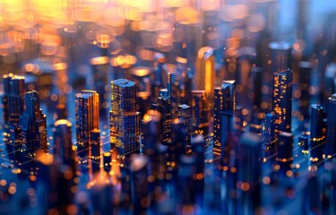 futuristic city landscape abstract background Generative AI