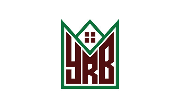 YRB initial letter real estate builders logo design vector. construction, housing, home marker, property, building, apartment, flat, compartment, business, corporate, house rent, rental, commercial