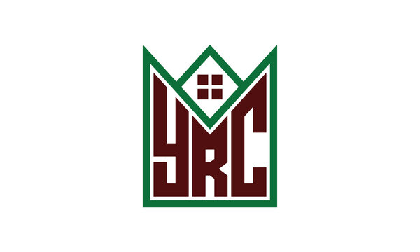 YRC initial letter real estate builders logo design vector. construction, housing, home marker, property, building, apartment, flat, compartment, business, corporate, house rent, rental, commercial