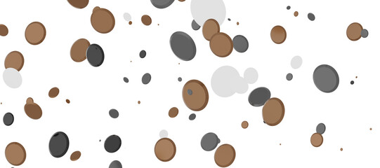 Radiant Festivity: Spectacular 3D Illustration Showcasing Radiating gold Confetti
