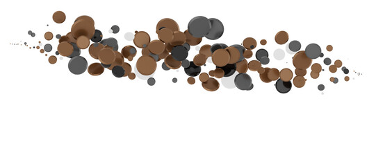 gold  Delight: Captivating 3D Illustration of Joyful gold Confetti