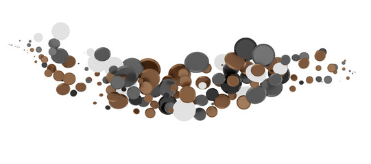 Cascading Celebration: Striking 3D Illustration Showcasing an Abundance of gold Confetti