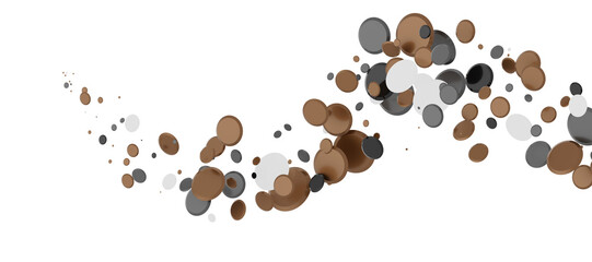 Joyful Deluge: Brilliant 3D Illustration Showcasing an Overflow of gold Confetti