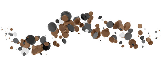 Enchanting Delight: Spectacular 3D Illustration Showcasing Enchanting gold Confetti