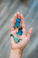 Handmade Epoxy Resin Dinosaur Ornaments
