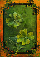 Water color Shamrocks for St Patrick's day