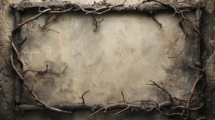 Good Friday symbolizes entanglement and sacrifice through intertwined vines and thorns in its frame.