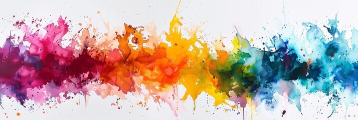 Fototapeta premium Vibrant Abstract Watercolor and Acrylic Wall Art Generative AI
