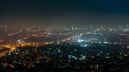 Fototapeta premium Haifa Skyline at Twilight in Ottoman Art Style