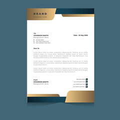 Simple new minimal unique clean modern company professional abstract creative corporate business letterhead template