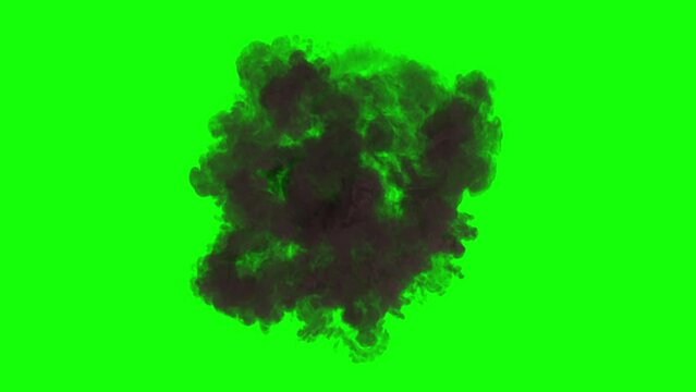 Explosion Bomb on green screen, footage 4K video