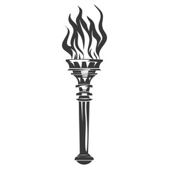 Silhouette torch black color only