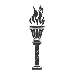 Silhouette torch black color only