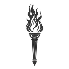 Silhouette torch black color only