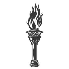 Silhouette torch black color only