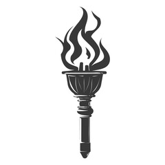 Silhouette torch black color only