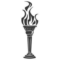 Silhouette torch black color only