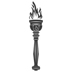 Silhouette torch black color only