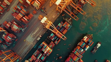 Immerse in the expertise of worldwide commerce, visually depicting the interconnectedness of global trade and the expert navigation of international market dynamics. - obrazy, fototapety, plakaty
