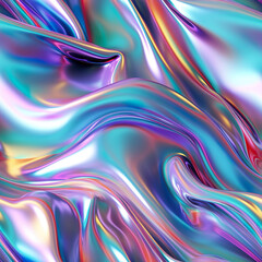 Silver holographic shine surface